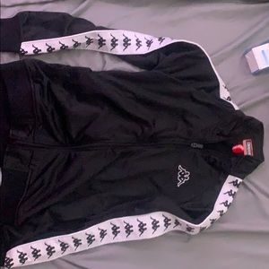 kappa black zip up jacket